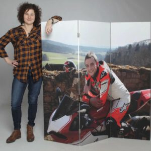 Paravent mit IHREM Foto Fotoleinwand mit Scharnier 150 x 50 cm 3-teilig
