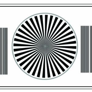 Siemensstern 20 x 30 cm, Schärfe/Auflösungstest Objektiv. Gedruckt oder digital